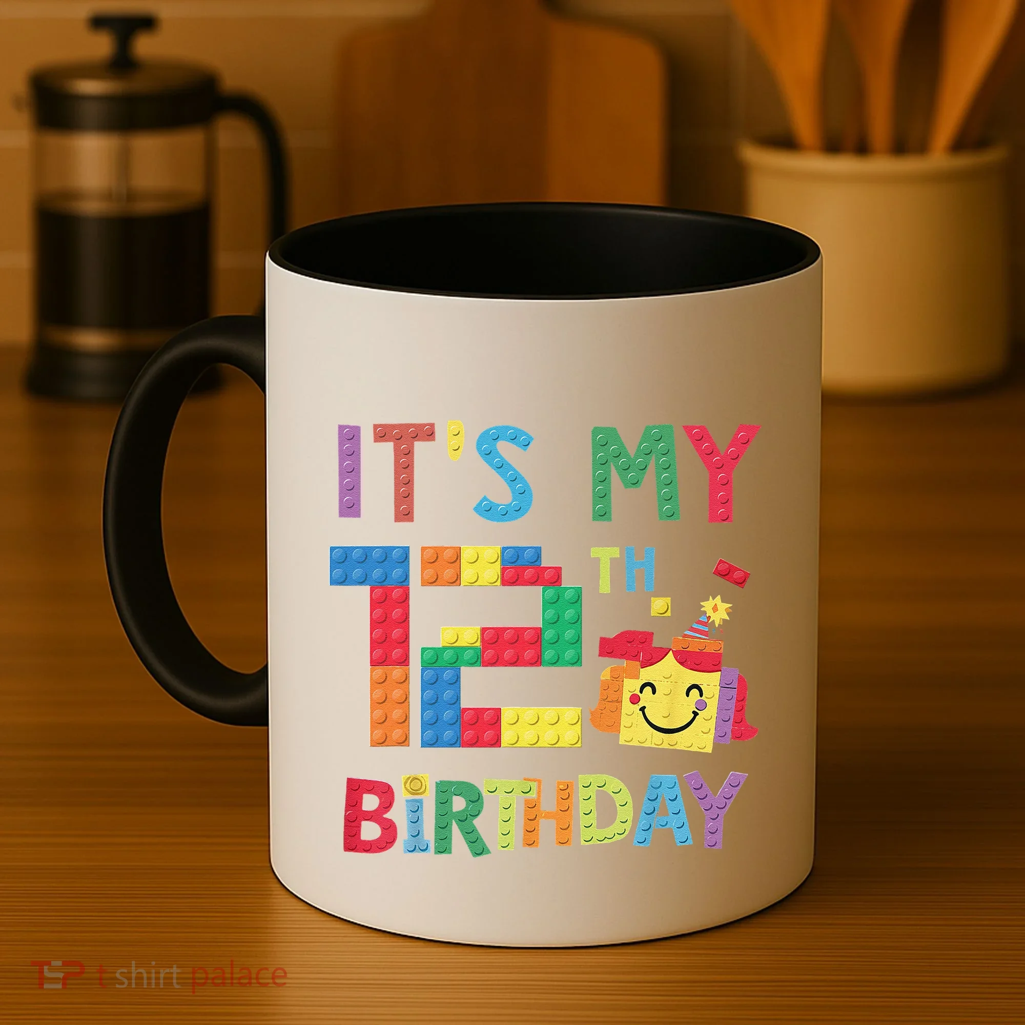 Master Builder 12th ItS My 12th Birthday Brick Blocks Coffee Mug