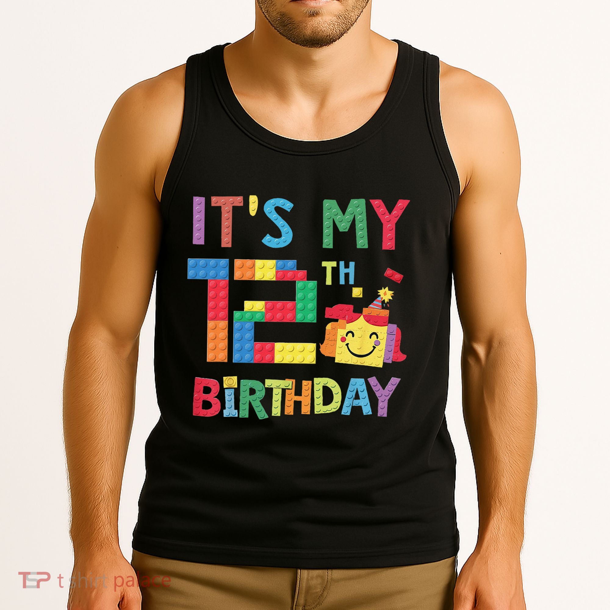 Master Builder 12th ItS My 12th Birthday Brick Blocks Tank Top