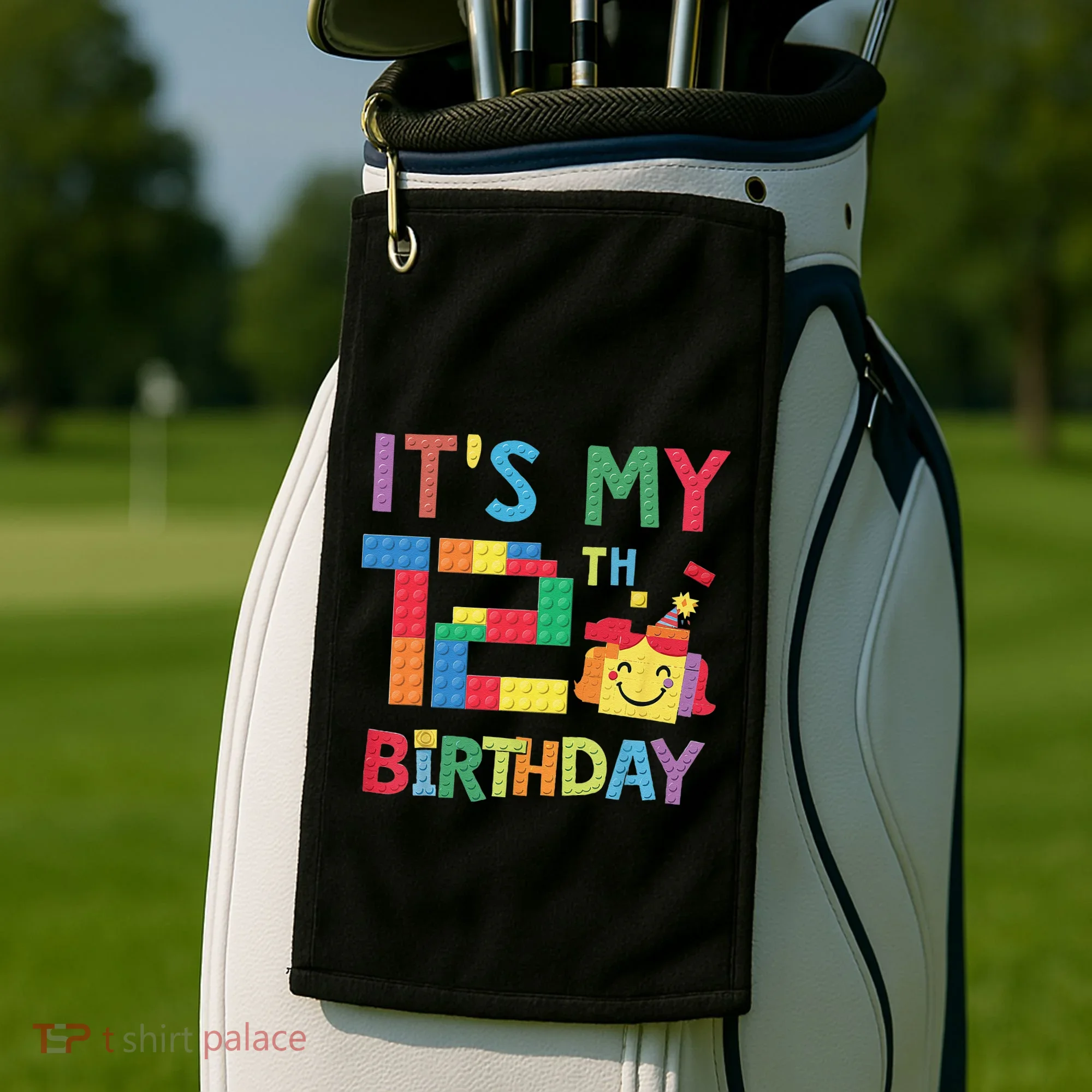 Master Builder 12th ItS My 12th Birthday Brick Blocks Golf Towel