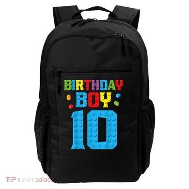 Master Builder 10th Birthday Boy Ten 10 Year Building Bricks Backpack