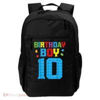 Master Builder 10th Birthday Boy Ten 10 Year Building Bricks Backpack thumb 0