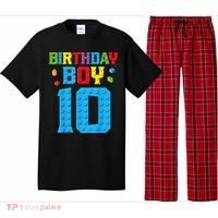 Master Builder 10th Birthday Boy Ten 10 Year Building Bricks Pajama Set thumb 0