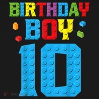 Master Builder 10th Birthday Boy Ten 10 Year Building Bricks Polo thumb 3