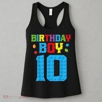 Master Builder 10th Birthday Boy Ten 10 Year Building Bricks Women's Tank Top thumb 3