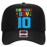 Master Builder 10th Birthday Boy Ten 10 Year Building Bricks Hat thumb 0