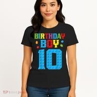 Master Builder 10th Birthday Boy Ten 10 Year Building Bricks Women's T-Shirt thumb 4