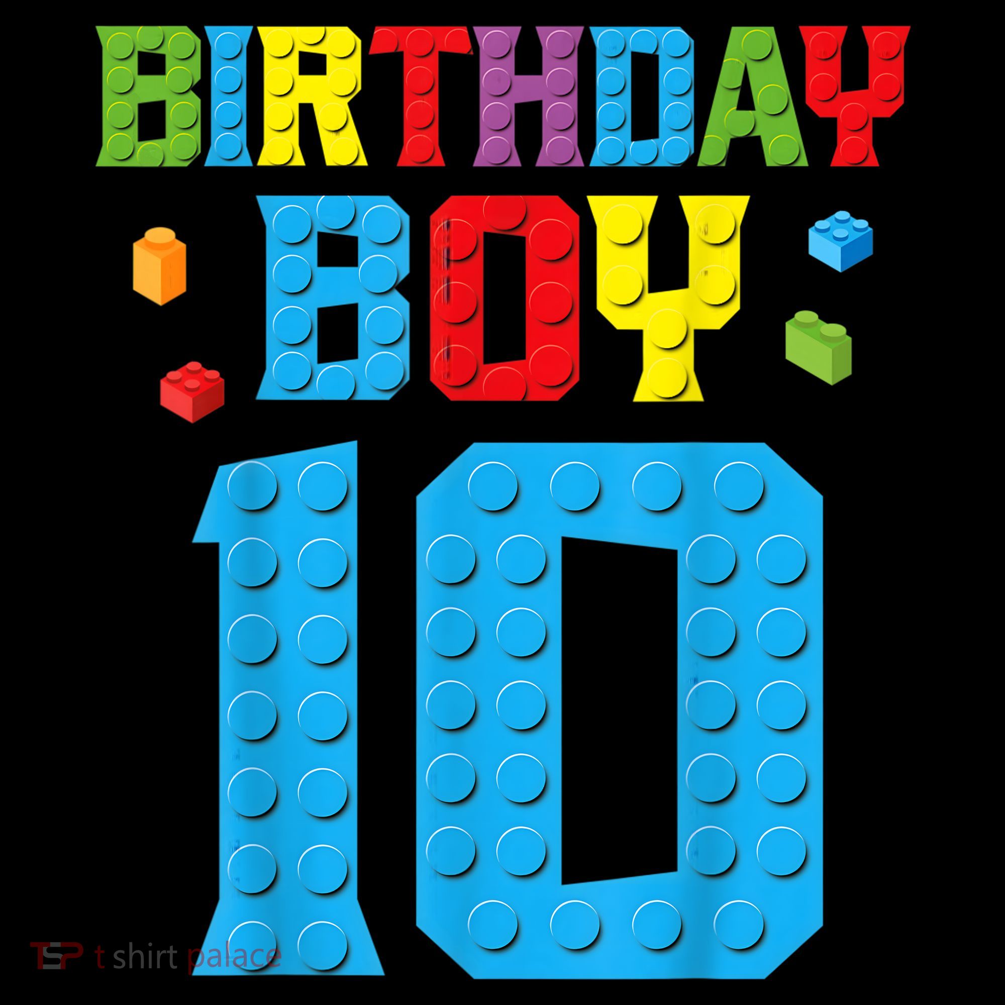 Master Builder 10th Birthday Boy Ten 10 Year Building Bricks Women's T-Shirt