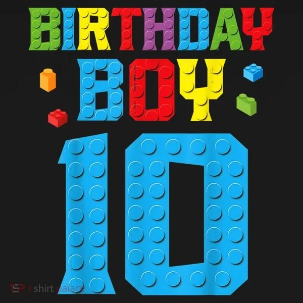 Master Builder 10th Birthday Boy Ten 10 Year Building Bricks Women's T-Shirt