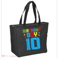 Master Builder 10th Birthday Boy Ten 10 Year Building Bricks Tote Bag thumb 2