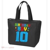 Master Builder 10th Birthday Boy Ten 10 Year Building Bricks Tote Bag thumb 3