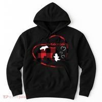 Mama Bear 2 Cubs Red Buffalo Plaid Heart Mother Mom Gifts  Hoodie thumb 0