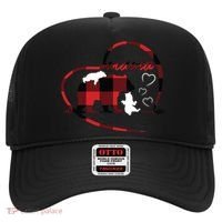Mama Bear 2 Cubs Red Buffalo Plaid Heart Mother Mom Gifts  Hat thumb 0