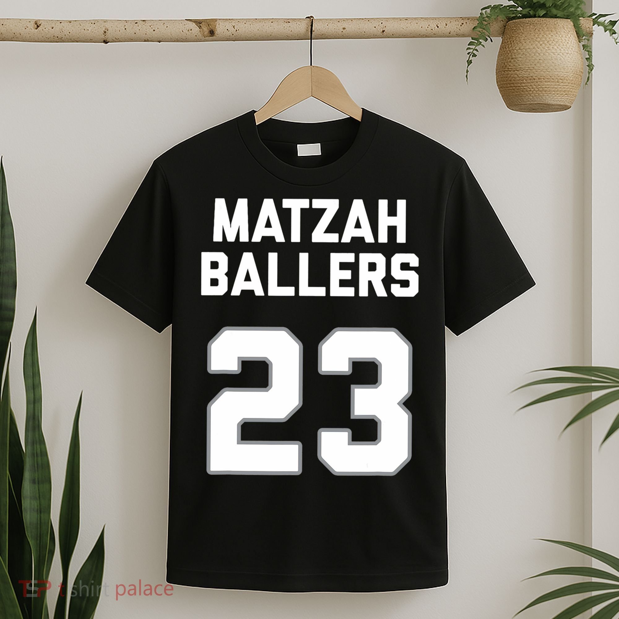 Matzah Baller 23 Funny Jewish Matzo Ball Pun Basketball Team T-Shirt