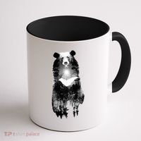 Moon Bear Wilderness Double Exposure Coffee Mug thumb 1
