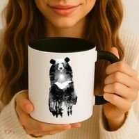Moon Bear Wilderness Double Exposure Coffee Mug thumb 3