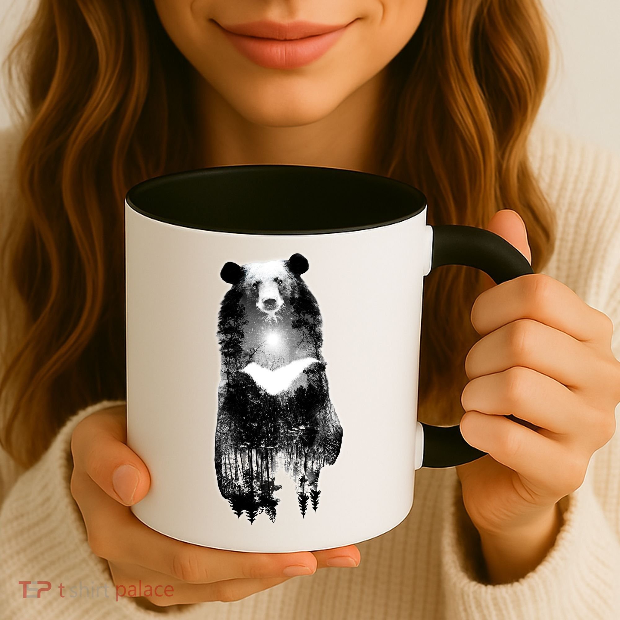 Moon Bear Wilderness Double Exposure Coffee Mug