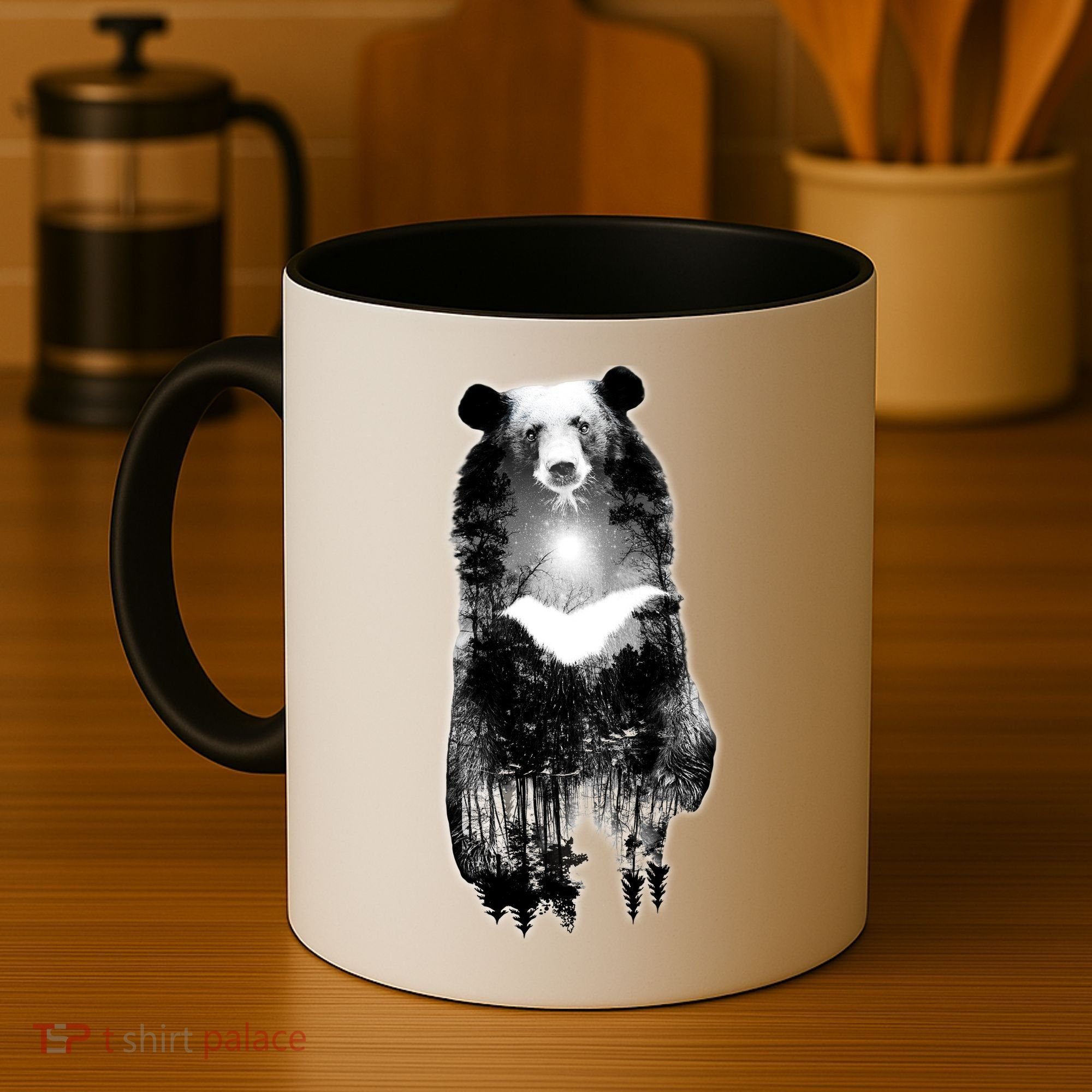 Moon Bear Wilderness Double Exposure Coffee Mug