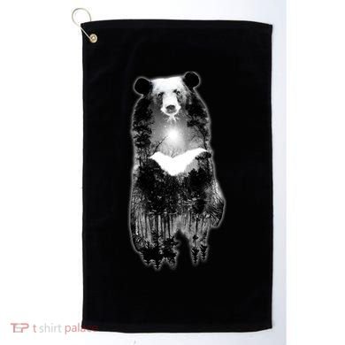 Moon Bear Wilderness Double Exposure Golf Towel