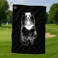 Moon Bear Wilderness Double Exposure Golf Towel thumb 1