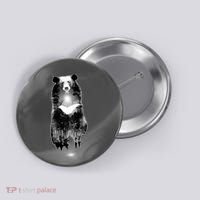 Moon Bear Wilderness Double Exposure Button thumb 0