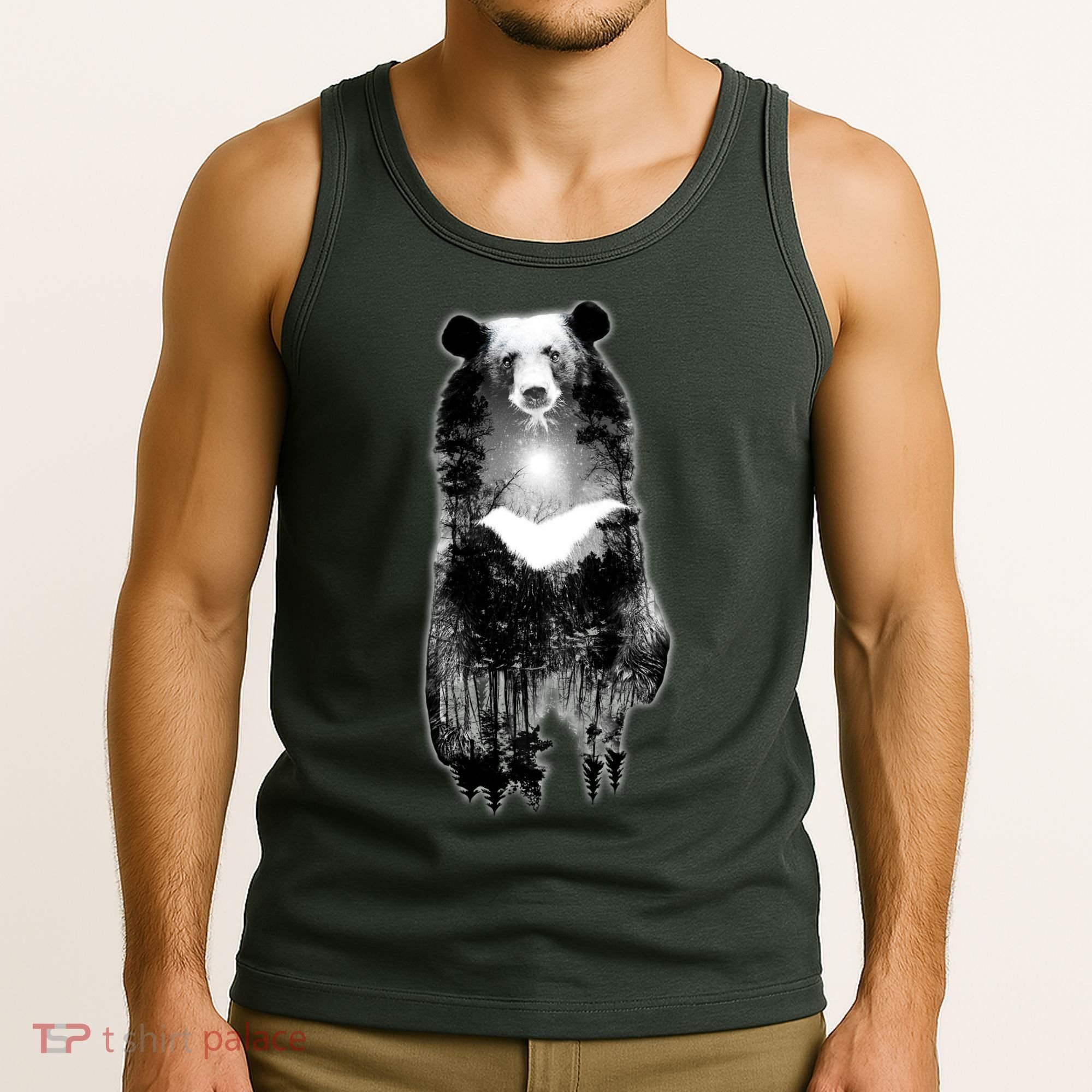 Moon Bear Wilderness Double Exposure Tank Top