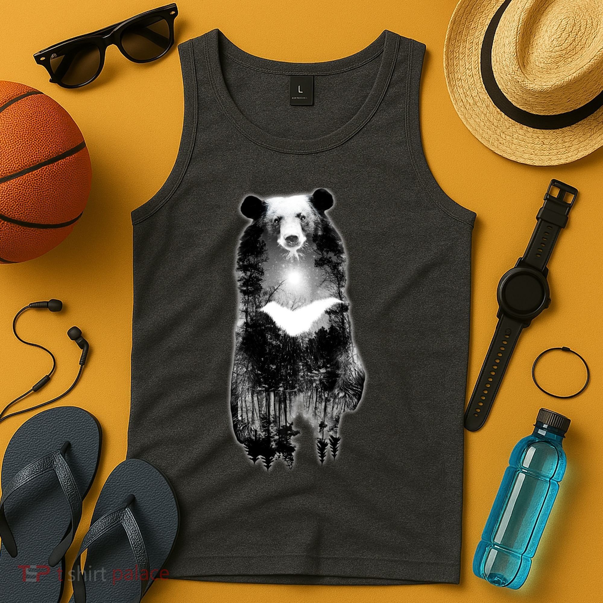 Moon Bear Wilderness Double Exposure Tank Top