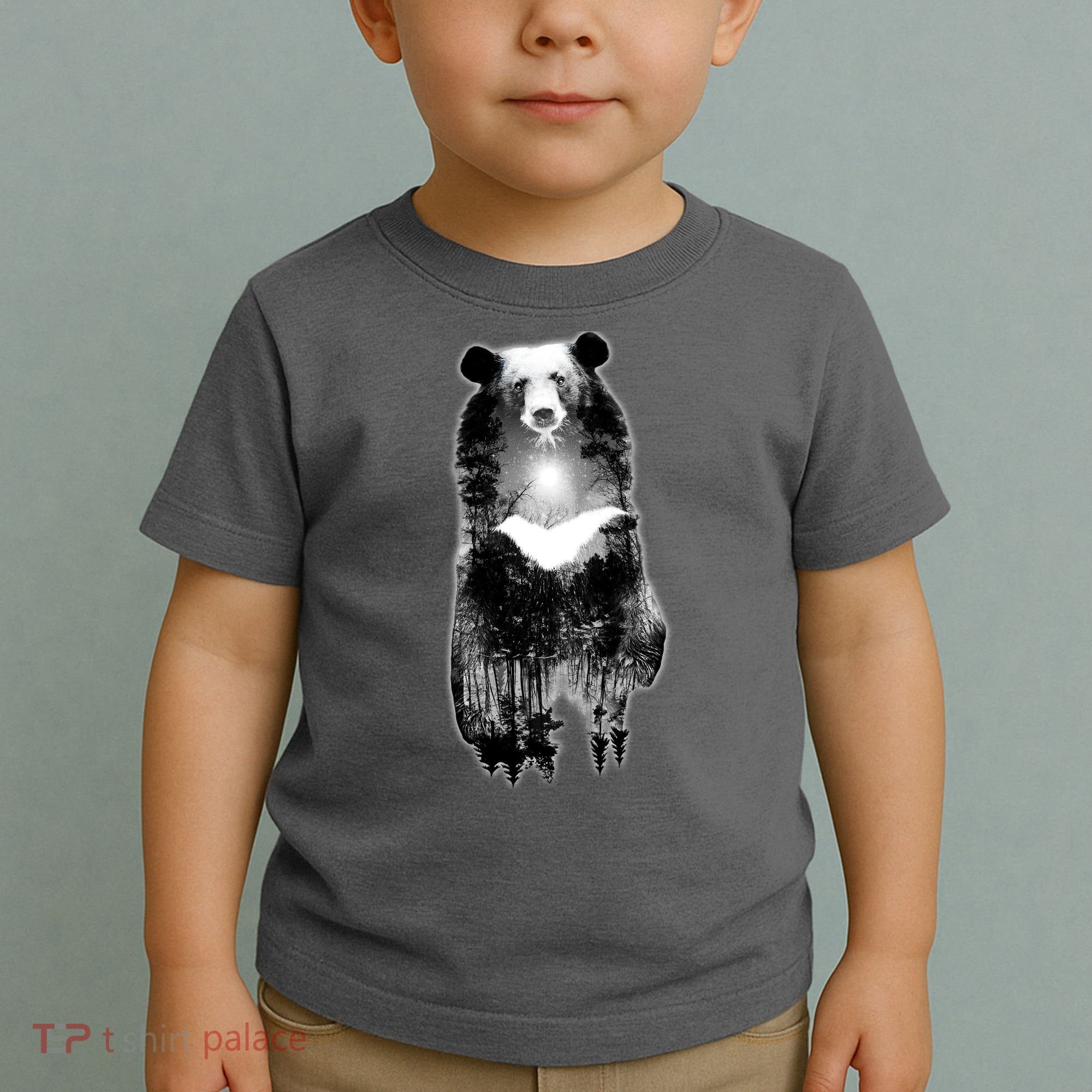 Moon Bear Wilderness Double Exposure Toddler T-Shirt