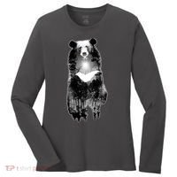 Moon Bear Wilderness Double Exposure Women's Long Sleeve Shirt thumb 0