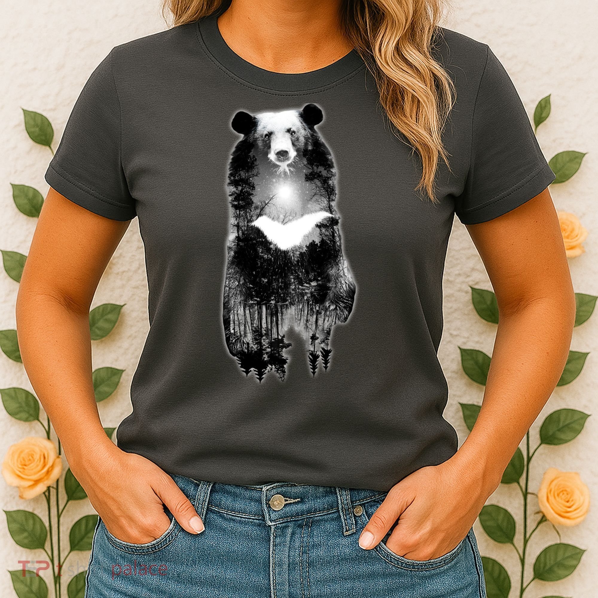 Moon Bear Wilderness Double Exposure Women's T-Shirt