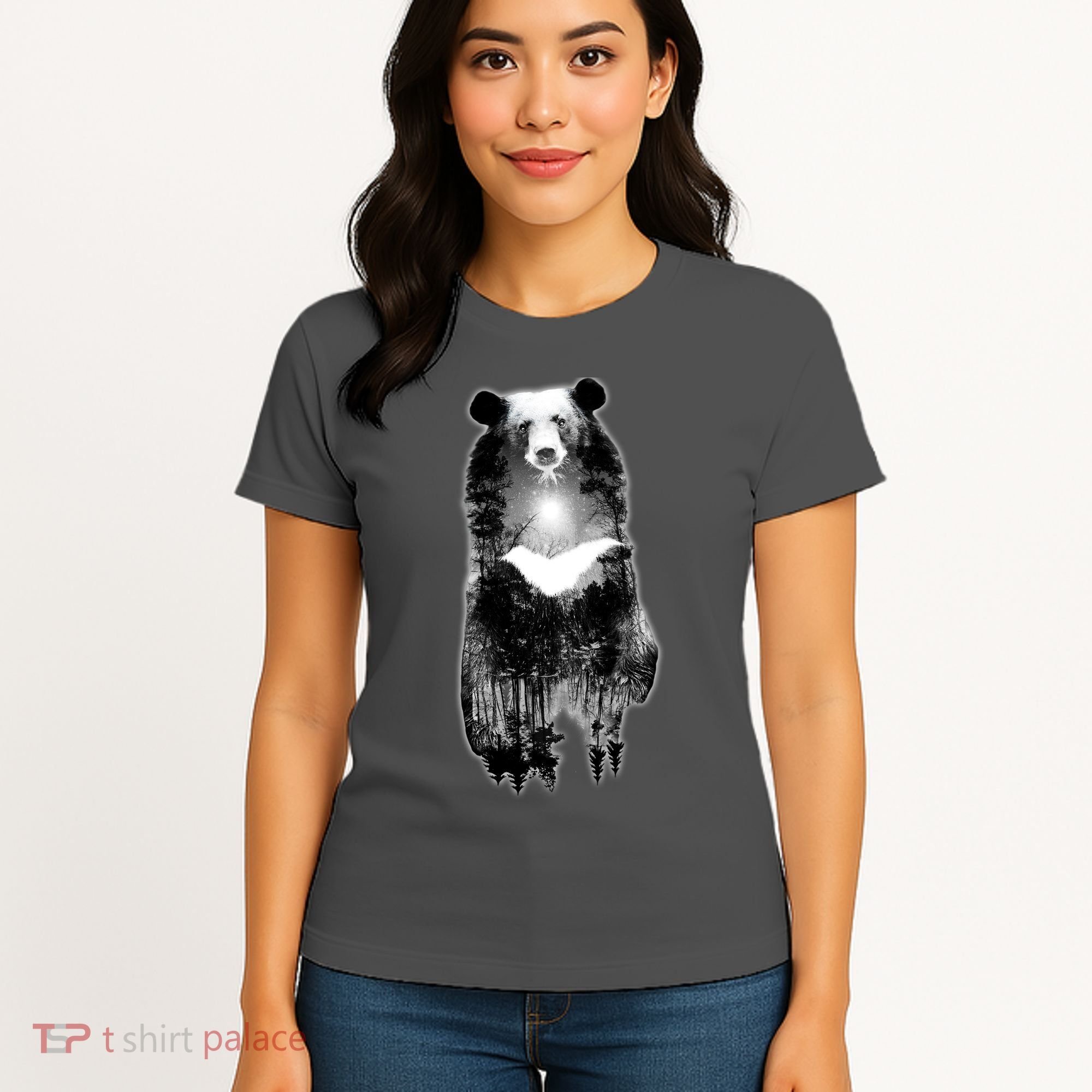 Moon Bear Wilderness Double Exposure Women's T-Shirt
