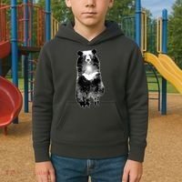 Moon Bear Wilderness Double Exposure Kids Hoodie thumb 2