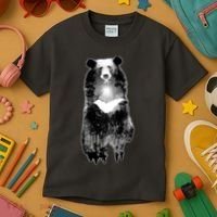 Moon Bear Wilderness Double Exposure Kids T-Shirt thumb 3