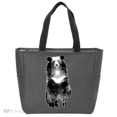 Moon Bear Wilderness Double Exposure Tote Bag