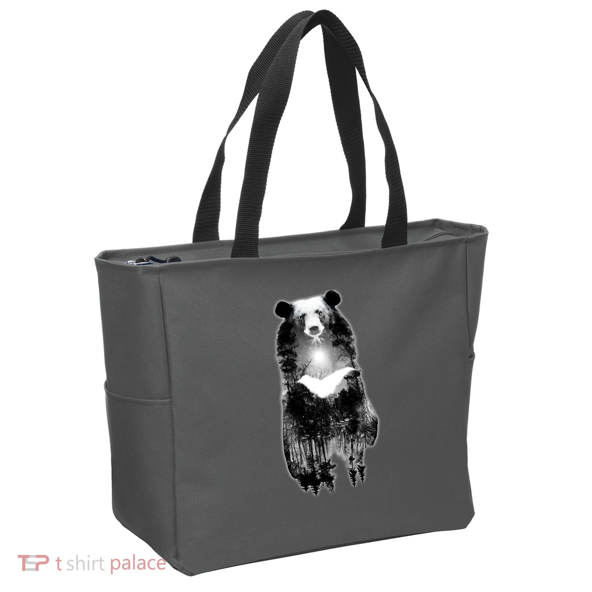 Moon Bear Wilderness Double Exposure Tote Bag