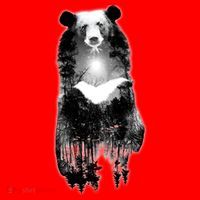 Moon Bear Wilderness Double Exposure Santa Hat thumb 1