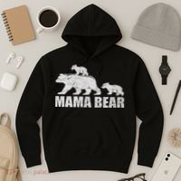 Mama Bear 2 Cubs Mama Bear Twin Mom 2 Hoodie thumb 3