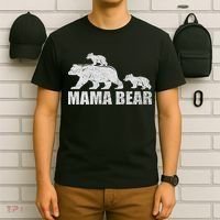 Mama Bear 2 Cubs Mama Bear Twin Mom 2 T-Shirt thumb 6