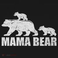 Mama Bear 2 Cubs Mama Bear Twin Mom 2 T-Shirt thumb 7