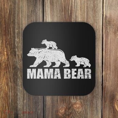 Mama Bear 2 Cubs Mama Bear Twin Mom 2 Coaster