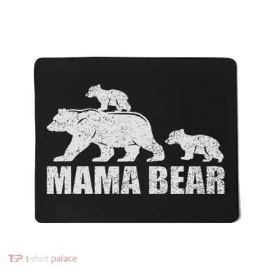 Mama Bear 2 Cubs Mama Bear Twin Mom 2 Mousepad