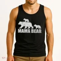 Mama Bear 2 Cubs Mama Bear Twin Mom 2 Tank Top thumb 3