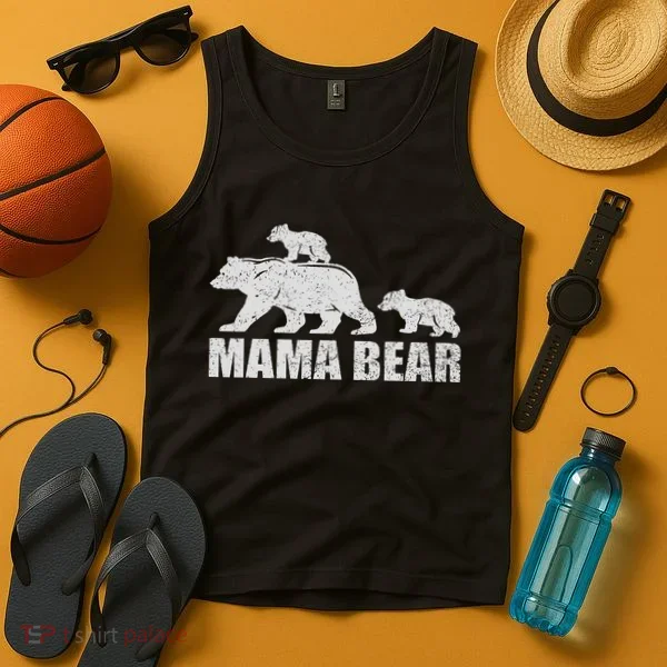 Mama Bear 2 Cubs Mama Bear Twin Mom 2 Tank Top