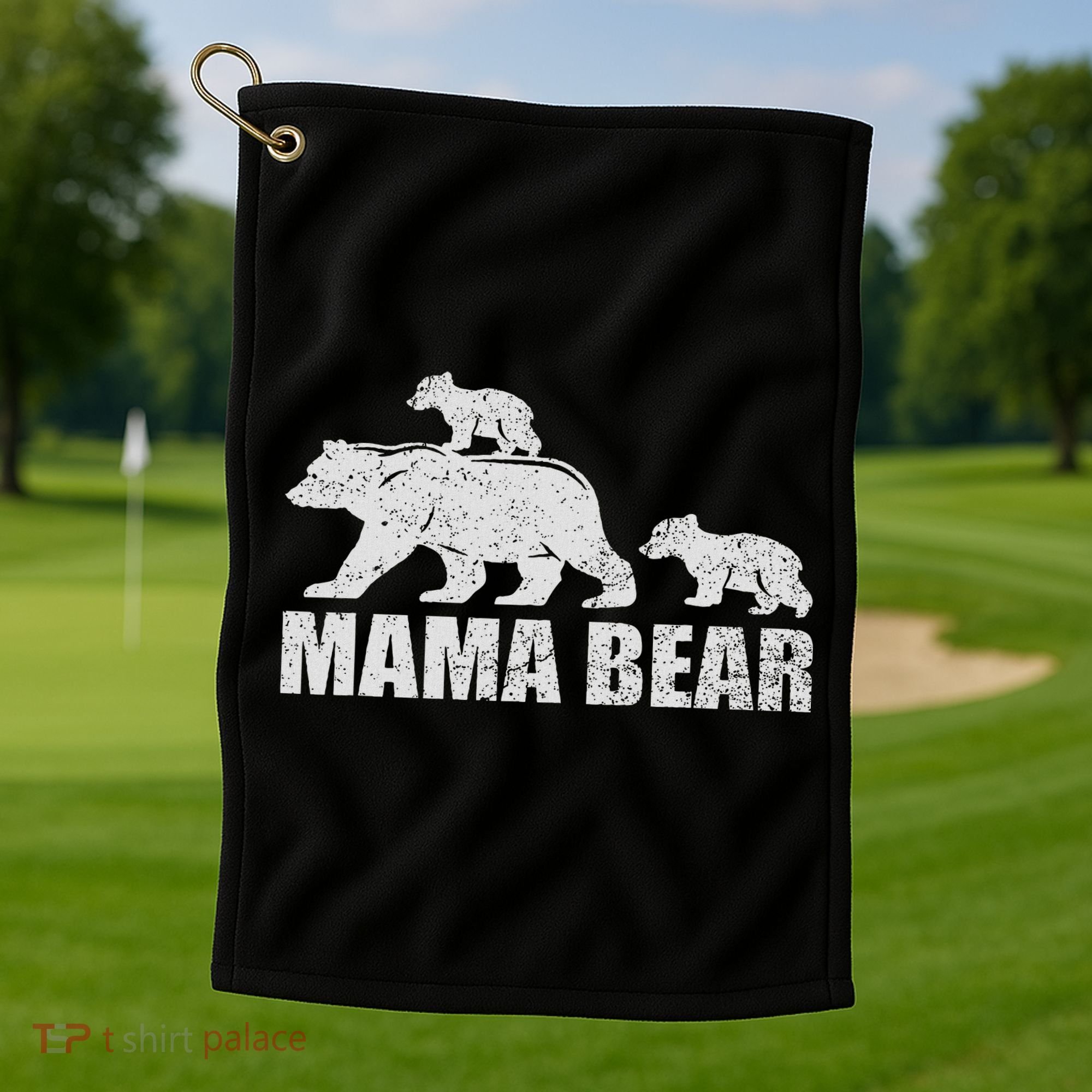 Mama Bear 2 Cubs Mama Bear Twin Mom 2 Golf Towel