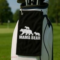 Mama Bear 2 Cubs Mama Bear Twin Mom 2 Golf Towel thumb 2