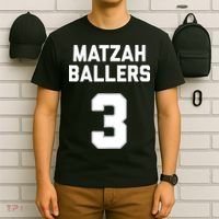 Matzah Baller 3 Funny Jewish Matzo Ball Pun Basketball Team T-Shirt thumb 6