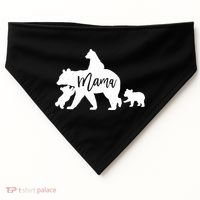 Mama Bear 3 Baby Bear Cubs Following Riding On Back TShirt TShirt USA-Made Doggie Bandana thumb 0