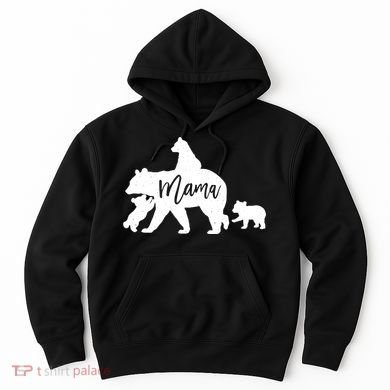 Mama Bear 3 Baby Bear Cubs Following Riding On Back TShirt TShirt Hoodie