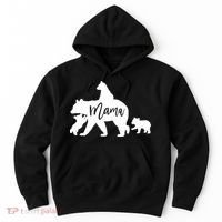 Mama Bear 3 Baby Bear Cubs Following Riding On Back TShirt TShirt Hoodie thumb 0
