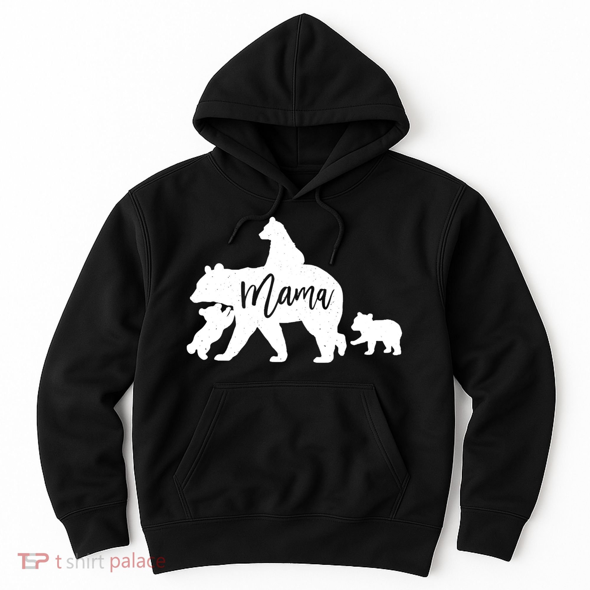 Mama Bear 3 Baby Bear Cubs Following Riding On Back TShirt TShirt Hoodie