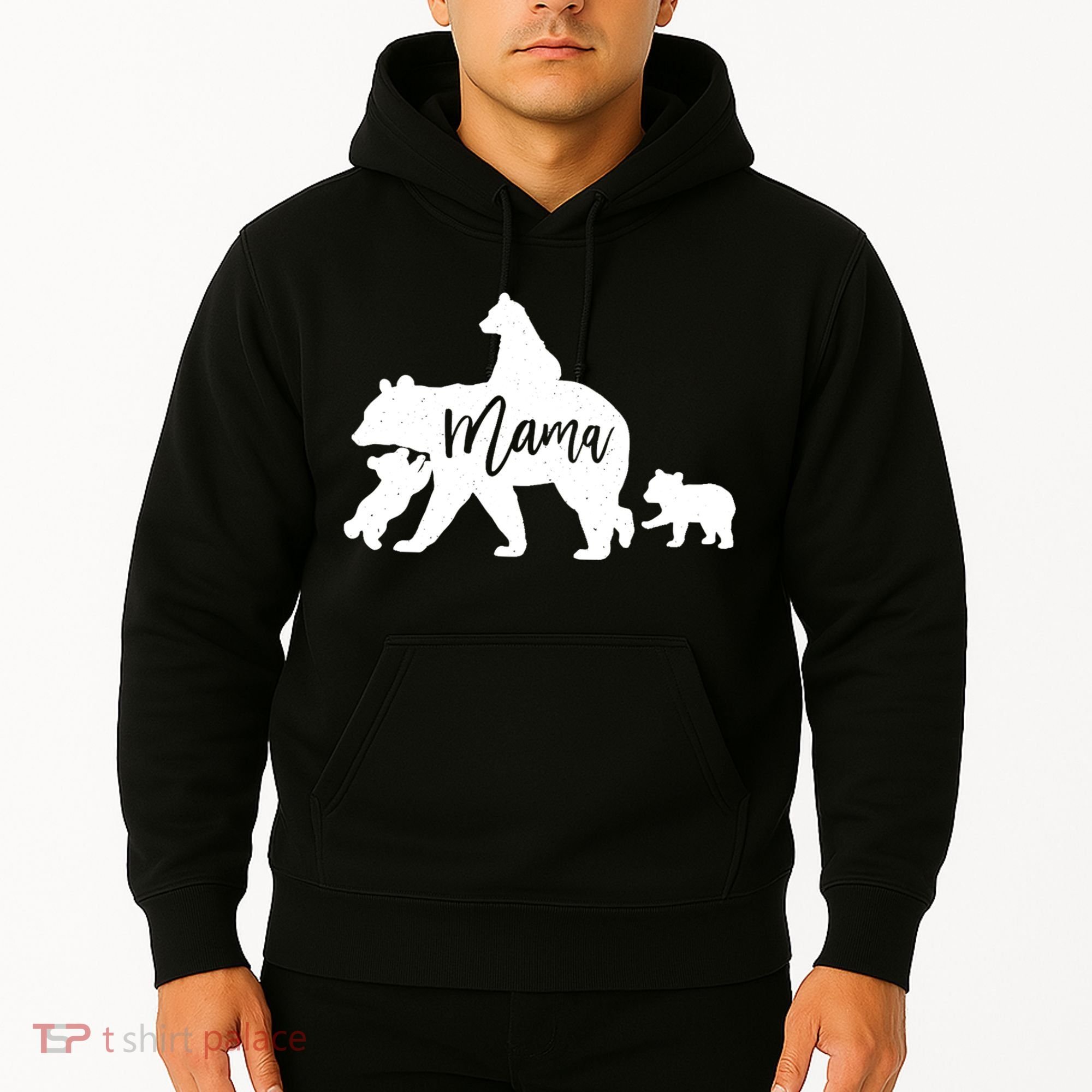 Mama Bear 3 Baby Bear Cubs Following Riding On Back TShirt TShirt Hoodie